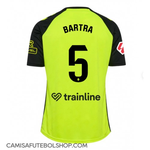 Camisa de time de futebol Real Betis Marc Bartra #5 Replicas 2º Equipamento 2024-25 Manga Curta